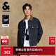 杰克·瓊斯（JACK&JONES） 男裝牛仔夾克外套高街時(shí)尚百搭拼色尖領(lǐng)休閑長(cháng)袖上衣225357021