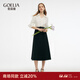 歌莉婭 新品  假兩件拼接連衣裙  1E4L4K420 03W本白 S