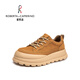 諾貝達（ROBERTA DI CAMERINO）2025秋冬新款男士戶(hù)外休閑鞋真皮系帶厚底增高輕質(zhì)保暖大頭鞋 黃色DDH89107F 42 （歐美尺碼 偏大一碼）