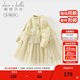 戴維貝拉（DAVE＆BELLA）兒童毛衣連衣裙小童針織裙女童網(wǎng)紗裙寶寶公主裙幼兒裙子秋季新款 鵝黃色【現貨】 100 cm（建議身高90-100cm）