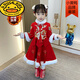 G.duck女童秋冬漢服唐裝中國風(fēng)洋氣2025新款拜年服兒童裝古風(fēng)旗袍公主裙 WG002紅色:發(fā)夾 加絨 120