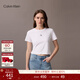 Calvin KleinJeans25夏季女士經(jīng)典字母印花休閑潮流ck辣妹短款短袖T恤上衣