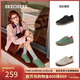 斯凱奇（Skechers）女士板鞋秋季2025新款平底休閑鞋復古百搭德訓鞋阿甘鞋114570