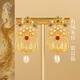 俏江南鳳凰珍珠銀鎏金耳墜非遺花絲鑲嵌多寶有鳳來(lái)儀新中式純銀耳環(huán)耳釘 有鳳來(lái)儀.花絲珍珠耳墜