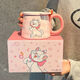 迪士尼（Disney）史迪仔聯(lián)名馬克杯帶蓋女生高顏值情侶水杯咖啡杯生日禮物 瑪麗貓300ml【正版聯(lián)名】 迪士尼主題馬克杯【精品禮盒裝防偽】