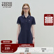 Teenie Weenie小熊休閑通勤氣質(zhì)收腰Polo白色連衣裙夏裝連身裙女裝裙子 藏青色 S (160)