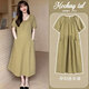 鉑吶苓孕婦裙夏季外穿2026新款連衣裙薄款大碼寬松顯瘦孕婦夏裝 綠色長(cháng)款連衣裙 M碼100斤-130斤