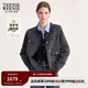 Teenie Weenie小熊女裝西裝2025秋季新款氣質(zhì)優(yōu)雅小香風(fēng)雙面呢外套 深灰色 S