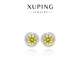 XUPING旭平首飾【焦點(diǎn)】時(shí)尚氣質(zhì)輕奢淡顏系美人優(yōu)雅閃爍微鑲圓形耳釘 蘋(píng)果綠