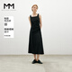 麥檬MM小黑裙/優(yōu)雅永恒/商場(chǎng)同款垂墜絕美無(wú)袖連衣裙5F3191901 黑色 M