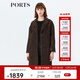 PORTS寶姿 新品女裝經(jīng)典西裝領(lǐng)廓形毛呢大衣LA9C079GFF031 咖啡混色 XS (2)