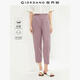 佐丹奴褲子女新款純棉直筒女褲松緊腰輕薄女式休閑七分褲05425315 30樓閣粉紅 XL