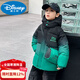 迪士尼6-15歲兒童羽絨服極寒加厚最新款2025男童冬季新款小男孩字母漸變 棉衣款青色 【送斜掛包】 160 cm 【建議身高150-160cm】