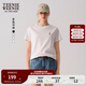 Teenie Weenie小熊2025年白色t恤新款夏季基礎圓領(lǐng)棉短袖上衣女裝 象牙白 M 165