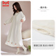 貓人（MiiOW）高端睡裙女士春秋款純棉長(cháng)袖睡裙2026新款全棉高級感可外穿連衣裙 米白櫻桃 【純棉&舒適透氣】 M 【建議80-100斤】