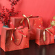 芮欽封口可禮品袋包裝袋手提袋禮物袋可封口紙袋時(shí)尚禮物袋 紅火-小號（買(mǎi)5個(gè)才發(fā)貨 18*15*10cm 送絲帶