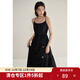 獨束大碼女裝法式吊帶連衣裙夏裝新款貝殼鏈條設計感優(yōu)雅風(fēng)吊帶裙 渲染黑 XL (尺碼：3)