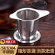 德國雙耳茶漏茶葉過(guò)濾器濾茶泡茶神器茶隔濾茶器茶杯濾網(wǎng)茶包濾器 雙耳不銹鋼茶漏/餸蓋子【1套】