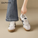 達芙妮復古黃色德訓鞋女2025新款透氣厚底板鞋超火阿運動(dòng)甘鞋 米灰色 37