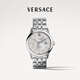 范思哲（VERSACE）瑞士手表男士夜光機械表新年生日禮物送男友V18040017-44MM銀色