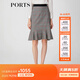 PORTS寶姿春夏新品女裝格子優(yōu)雅包臀裙魚(yú)尾半身裙LM8S005NFF029 黑色格子 S (4)