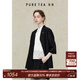 茶·愫【中式通勤】puretea茶愫綿羊毛混紡短外套女率性上衣2024夏新款 石墨黑 S