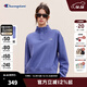 Champion冠軍立領(lǐng)加絨衛衣女2025秋季新款按扣領(lǐng)上衣休閑潮牌校園風(fēng) 淺藍色 M