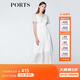 PORTS寶姿商場(chǎng)同款 春夏新品女裝優(yōu)雅復古V領(lǐng)中長(cháng)款連衣裙 米白 XS (2)