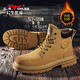 公牛世家休閑馬丁靴男鞋2025秋冬季戶(hù)外情侶運動(dòng)鞋子男款加絨保暖工裝靴男 黃色【加絨款】 GN122101264M-1 39