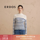 ERDOS 半高領(lǐng)條紋?；晷奚盹@瘦優(yōu)雅淑女百搭女套衫羊絨衫 藍白條紋 170/88A/L
