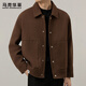 馬克華菲（MARK FAIRWHALE）外套男冬季商務(wù)休閑夾克男士上衣服潮牌輕熟風(fēng)男裝 咖啡色 XL
