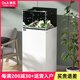 德克（D&A）小型方缸客廳立式生態(tài)魚(yú)缸一體缸自循環(huán)免換水辦公室底濾缸水族箱 肌膚白（標配款） 長(cháng)40cm寬40cm高120cm