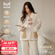 貓人珊瑚絨睡衣女秋冬季加厚加絨保暖可愛(ài)奶呼呼冬天家居服2025新品