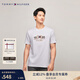 Tommy Hilfiger春夏男裝順滑絲光棉休閑重工徽章刺繡合身打底短袖T恤上衣 白色YBR M （推薦：135-150斤）