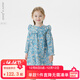 MARC&JANIE【馬克珍妮 蘆芙】?jì)和呵镅b 女童林中小鹿純棉連衣裙231532 蝴蝶藍 130