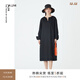 噢姆（AUM）【經(jīng)典繆斯裙】AUM噢姆年秋季新款純棉V領(lǐng)收腰小黑裙連衣裙女 黑色 XL