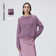 朗姿【精英衣櫥】圓領(lǐng)套頭亮片針織衫時(shí)尚通勤風(fēng)毛衣26年春季新款 丁香紫色 M