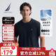 諾帝卡（NAUTICA）【商場(chǎng)同款】男裝25春夏新款純棉透氣舒適短袖T恤男TO5101 藏青4NV L