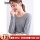 百圖betu女裝秋季新款毛針織衫慵懶風(fēng)V領(lǐng)長(cháng)袖針織衫女2409T15 灰色 M