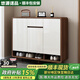 悠源諾品實(shí)木鞋柜家用門(mén)口入戶(hù)柜換鞋凳一體靠墻玄關(guān)柜入戶(hù)鞋柜大容量鞋架 【深胡桃+白】120*35*101