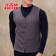北極絨（Bejirog）保暖背心男士中老年馬甲內穿冬季加絨加厚無(wú)袖內搭羊羔絨外穿坎肩