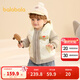 巴拉巴拉童裝寶寶羽絨服保暖嬰兒外套兒童冬季兩件套萌趣男童女童 奶白10501 120 外套充絨量45g+馬甲充絨量27g