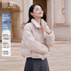 香影超好看粉色泡芙羽絨服女2025冬季新款繭型90白鴨絨立領(lǐng)短外套 銀牡丹色 S