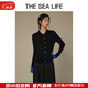 THE SEA LIFE歐海一生 針織衫女秋垂感順滑舒適親膚長(cháng)袖小翻領(lǐng)針織衫Z170087 黑法師 S
