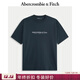 Abercrombie & Fitch男裝25秋美式復古經(jīng)典百搭棉質(zhì)寬松LOGO圓領(lǐng)短袖T恤175-5430 藏青色 M (180/100A)