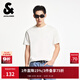 杰克·瓊斯（JACK&JONES）胸前立體鋼印潮流百搭舒適時(shí)尚基礎純色T恤短袖上衣男裝225201272 A06雪白色 M （175）
