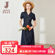 經(jīng)典故事（JANE STORY）經(jīng)典故事高端牛仔連衣裙女夏季2025新款時(shí)髦復古收腰牛仔裙小個(gè)子 深藍色 L