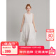 ELLE KIDS童裝 花邊拼接無(wú)袖連衣裙女童夏季新款法式度假繡花裙子 白色 160 (S)