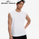 BODYWILD男士透氣寬肩打底背心復古運動(dòng)打底衫ZBN11EH1A白色180A