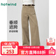 熱風(fēng)（Hotwind）【商場(chǎng)同款】女士長(cháng)褲燈芯絨休閑褲2025年冬季新款時(shí)尚寬松闊腿褲 08杏色 L